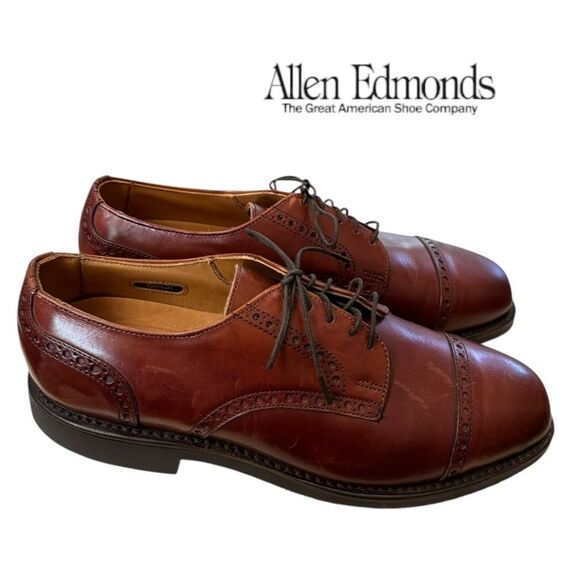 New Allen Edmonds Benton Chili Leather Lace-up Oxford Dress Shoes 8.5  8.5D main image 7